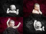 newborn baby boy rockstar photo collage by Sunny Mays Photography