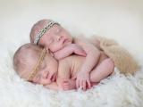 newborn twin girls photography by Southlake multiples photographer Sunny Mays